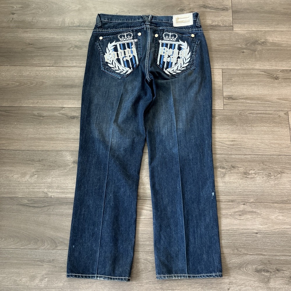 VTG COOGI Jeans Mens 36x34 Blue Denim Embroidered Pockets
